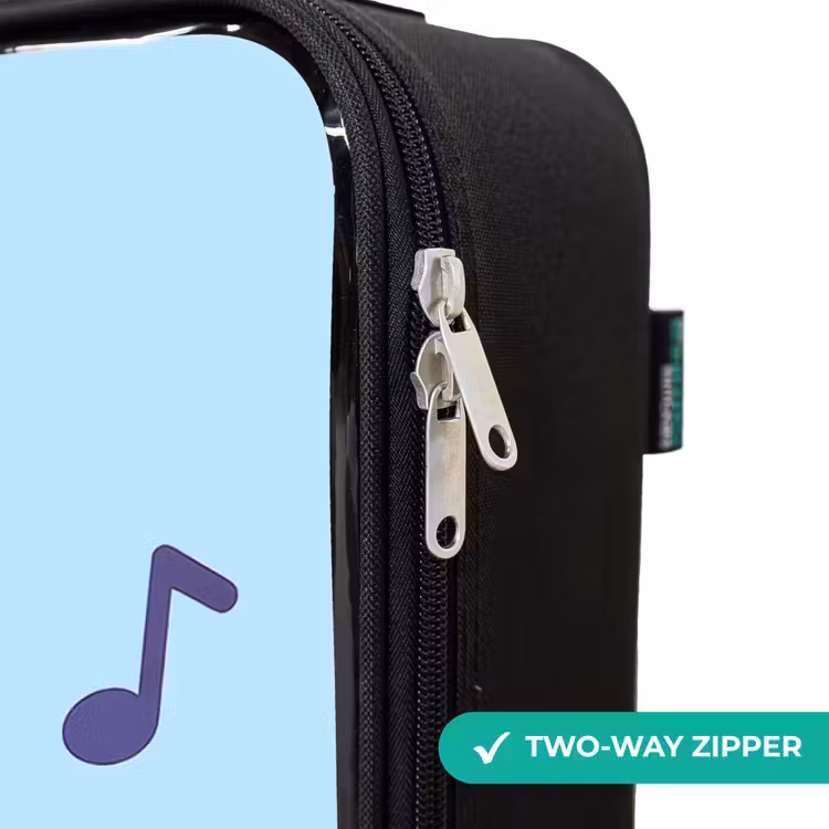 Kawai - Hond - Muziek Kinderkoffer - Zwart klein -rits_UK