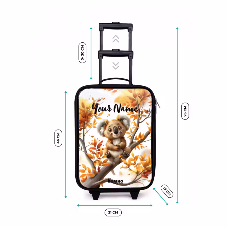 Kenny koala Kinderkoffer - Zwart klein -productfoto_formaten