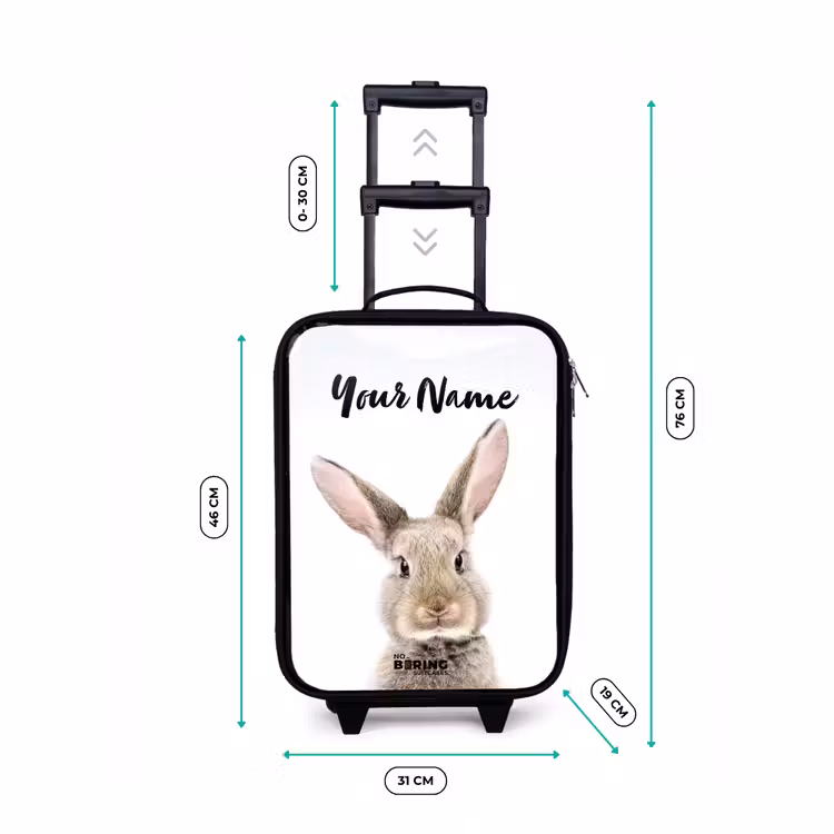 Koen Konijn Kinderkoffer - Zwart klein -productfoto_formaten