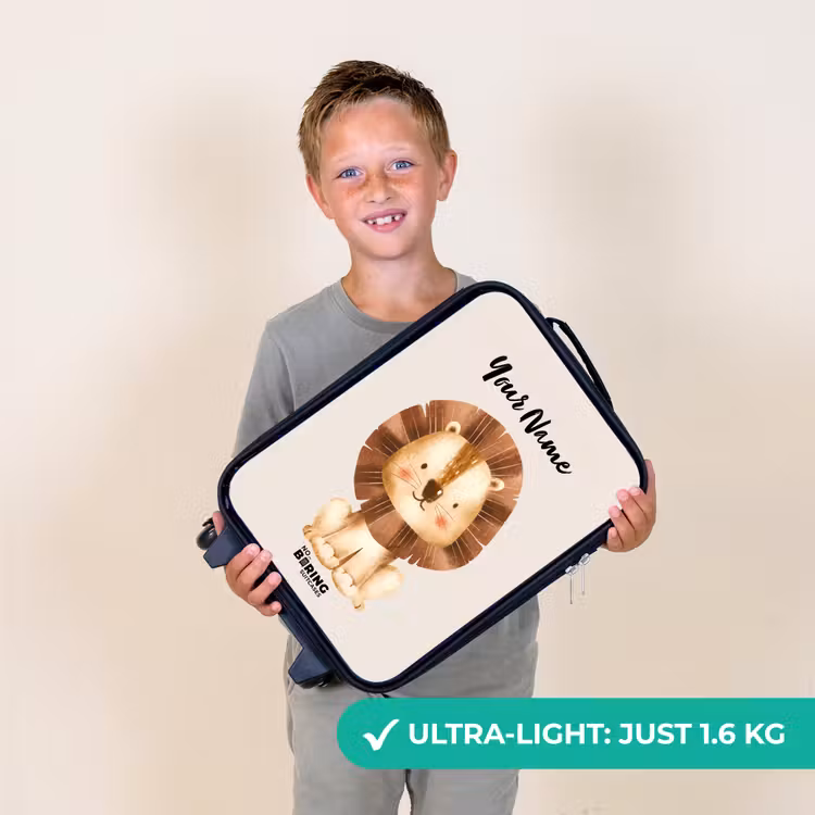 Lamar Leeuw Kinderkoffer - Zwart klein -sfeer4_UK