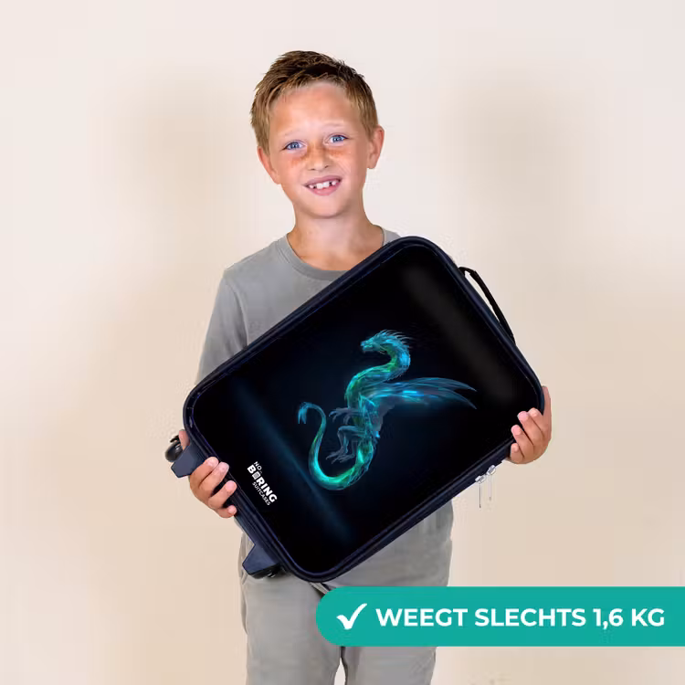 Legendarische cyberdraak Kinderkoffer - Zwart klein -sfeer4_NL