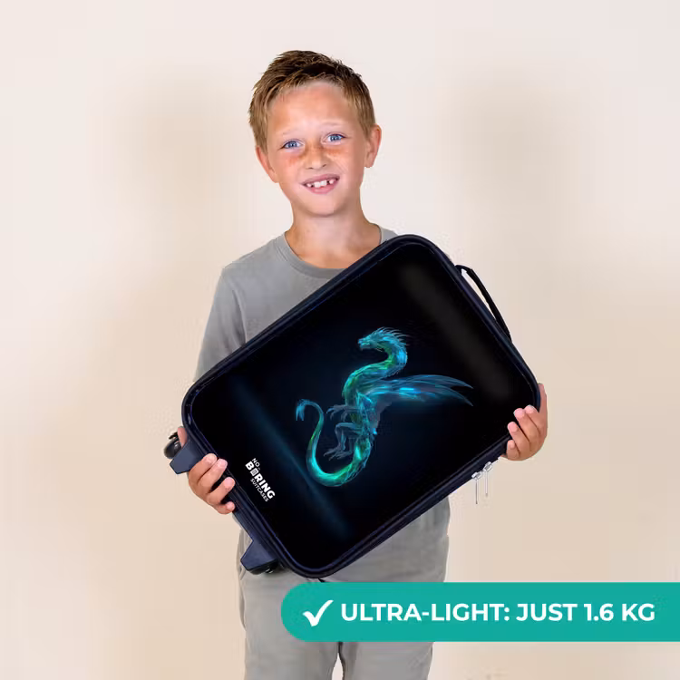 Legendarische cyberdraak Kinderkoffer - Zwart klein -sfeer4_UK