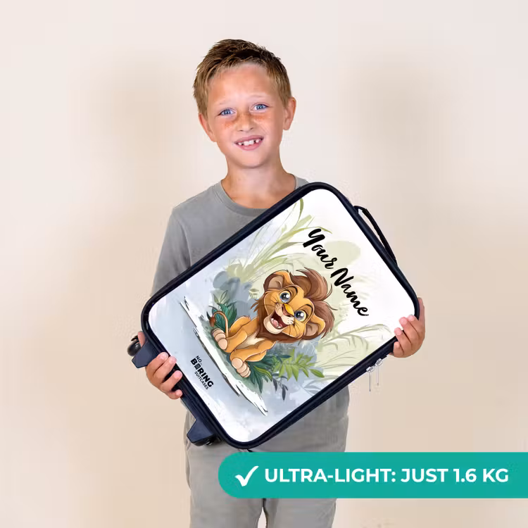 Lenny leeuwtje Kinderkoffer - Zwart klein -sfeer4_UK