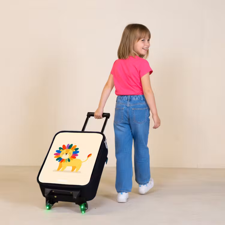 Leeuw - Manen - Kleurrijk Kinderkoffer - Zwart klein -sfeer1