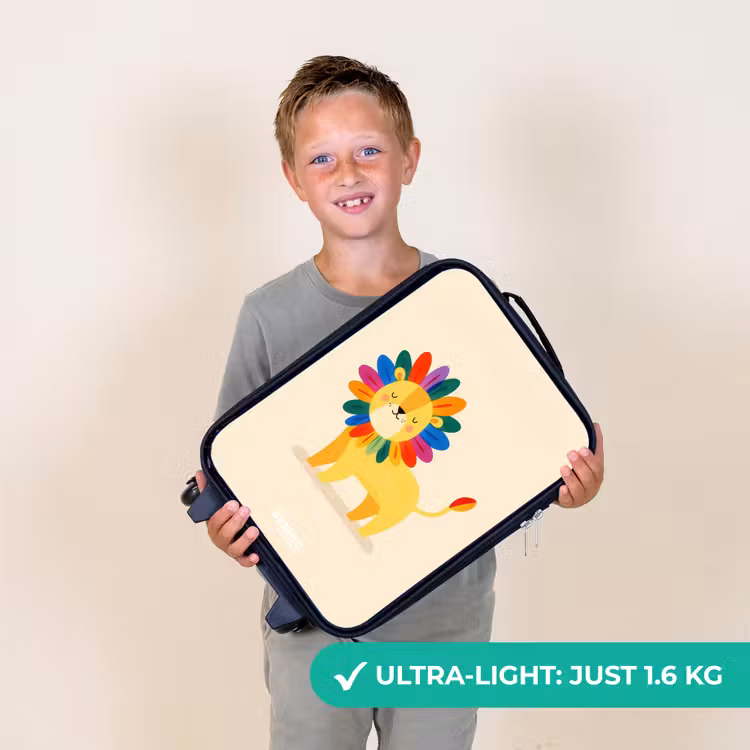 Leeuw - Manen - Kleurrijk Kinderkoffer - Zwart klein -sfeer4_UK