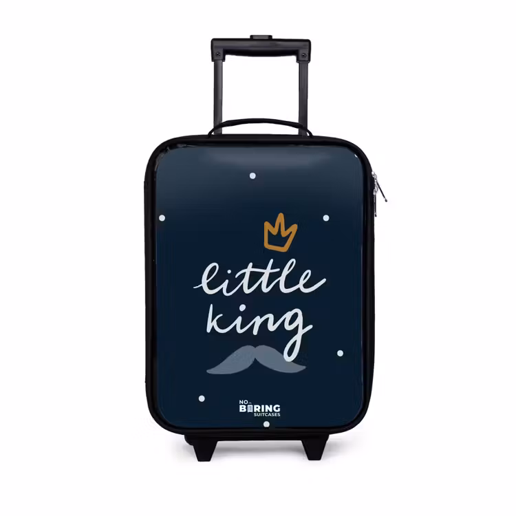 Little king met stippen Kinderkoffer - Zwart klein -3d