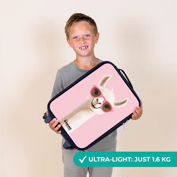 Lama - Wit - Zonnebril - Wimpers Kinderkoffer - Zwart klein -sfeer4_UK