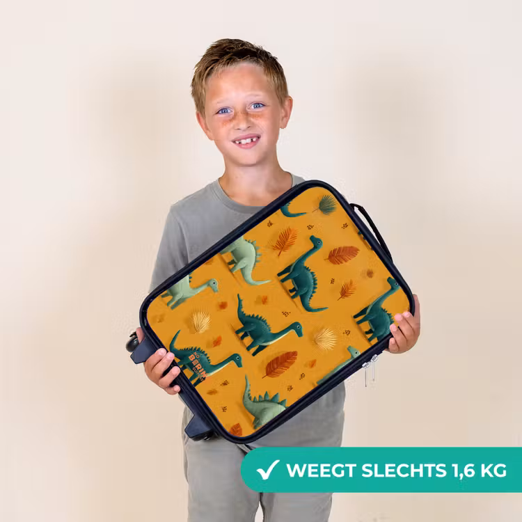 Lange nekken in herfstlandschap Kinderkoffer - Zwart klein -sfeer4_NL