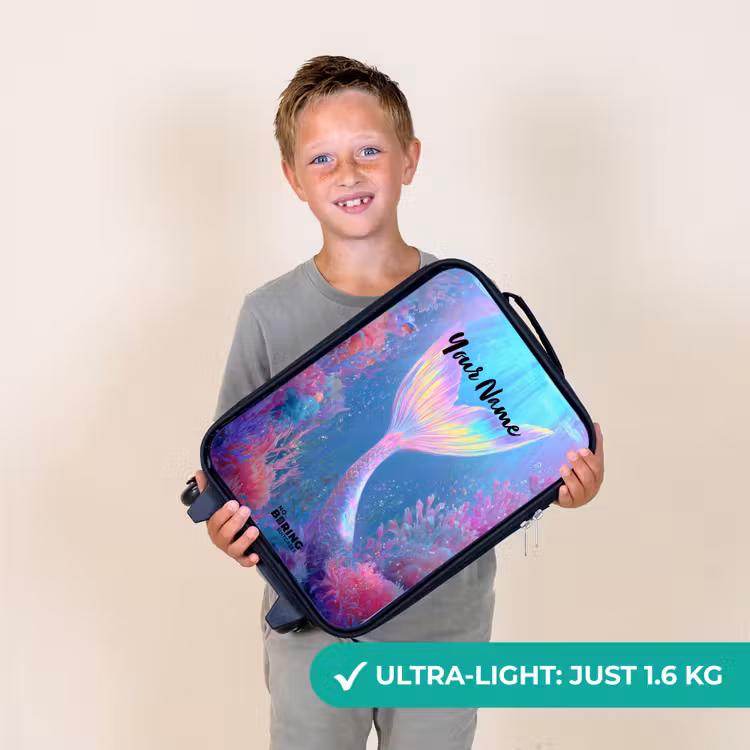 Zeemeermin - Koraal - Water Kinderkoffer - Zwart klein -sfeer4_UK