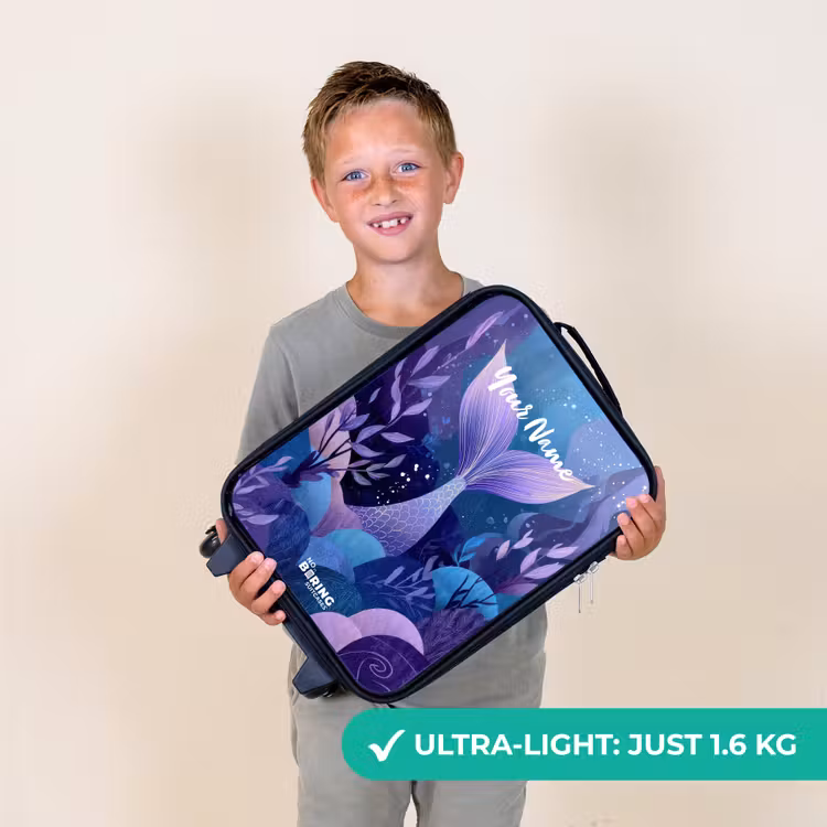 Zeemeermin - Onderwater - Paars - Blauw Kinderkoffer - Zwart klein -sfeer4_UK