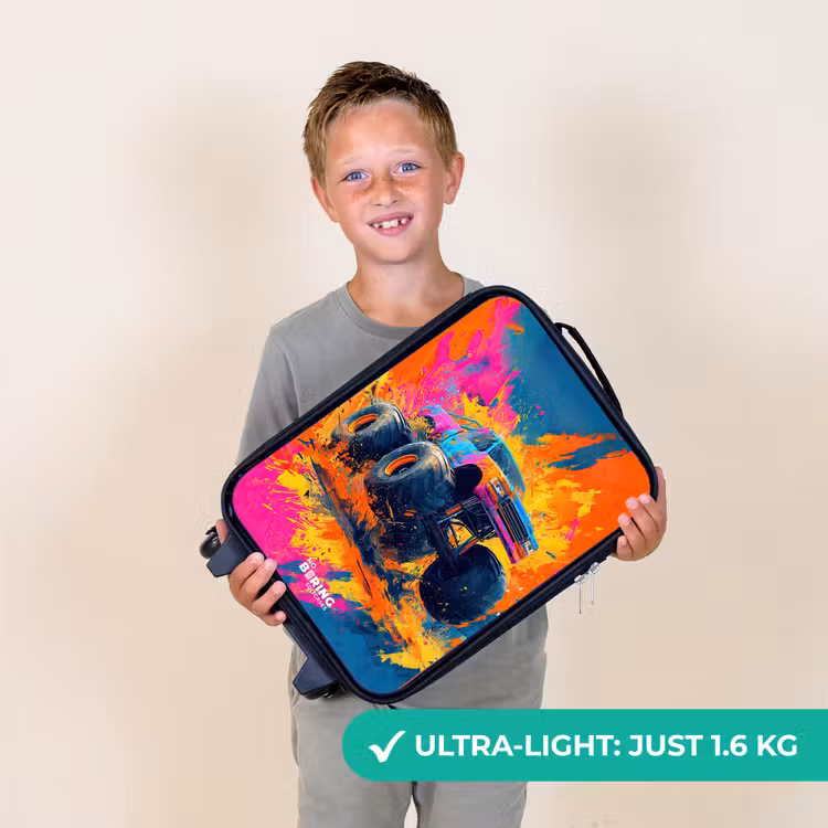 Monstertruck - Verfspatten - Kleurrijk - Explosie Kinderkoffer - Zwart klein -sfeer4_UK