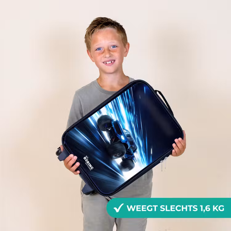 Monstertruck raast door lichtsnelheid Kinderkoffer - Zwart klein -sfeer4_NL