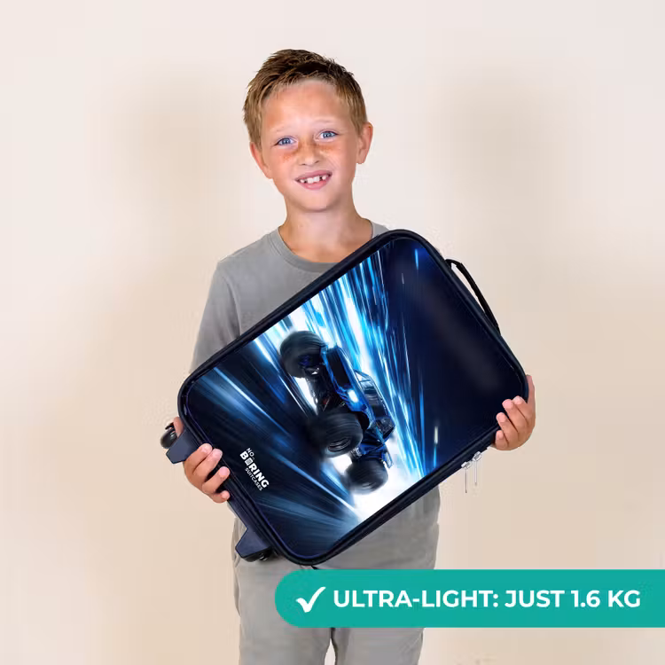 Monstertruck raast door lichtsnelheid Kinderkoffer - Zwart klein -sfeer4_UK