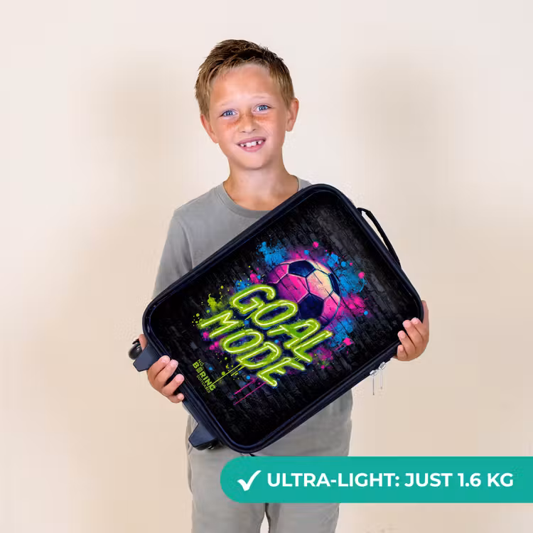 Neon - Graffiti - Voetbal - Kleurrijk Kinderkoffer - Zwart klein -sfeer4_UK