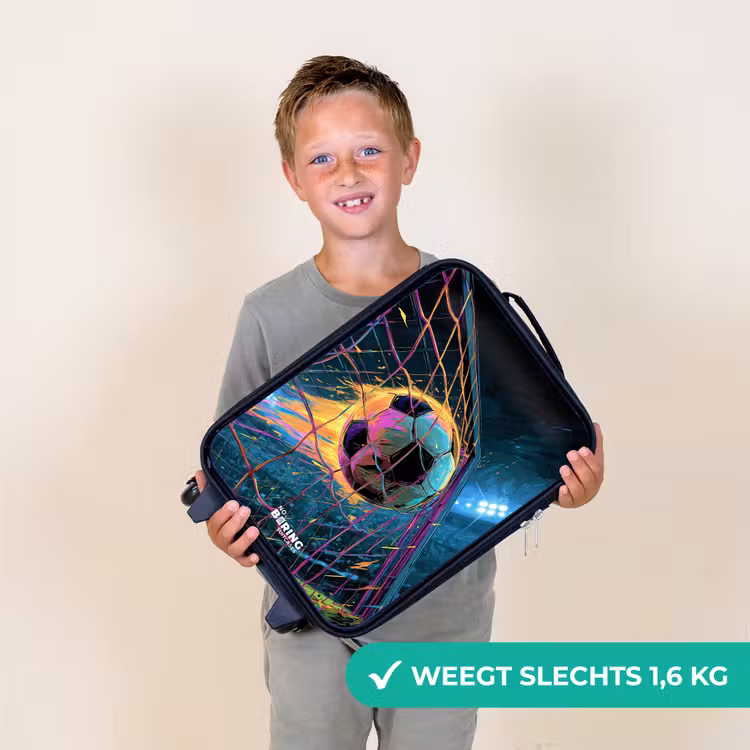 Neon - Net - Voetbal - Kleurrijk Kinderkoffer - Zwart klein -sfeer4_NL