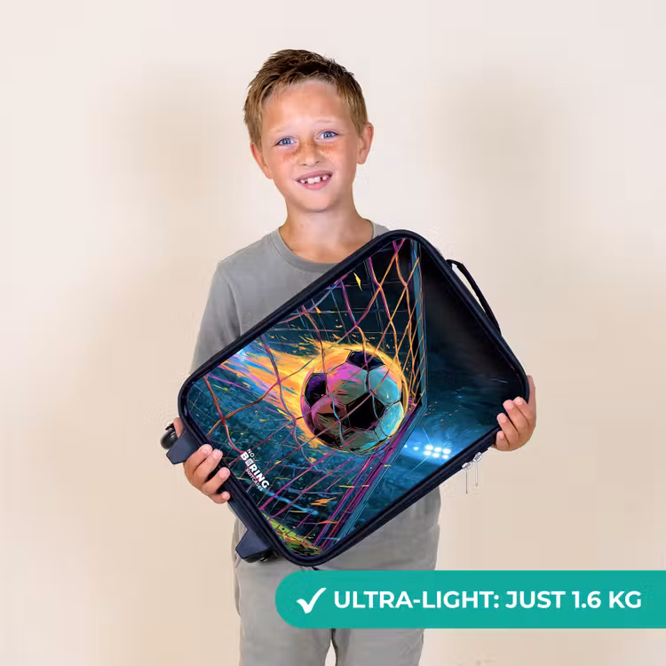 Neon - Net - Voetbal - Kleurrijk Kinderkoffer - Zwart klein -sfeer4_UK
