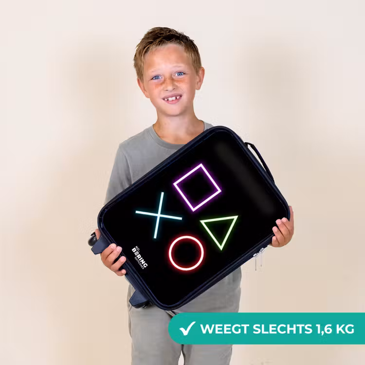 Neonverlicthe symbolen Kinderkoffer - Zwart klein -sfeer4_NL
