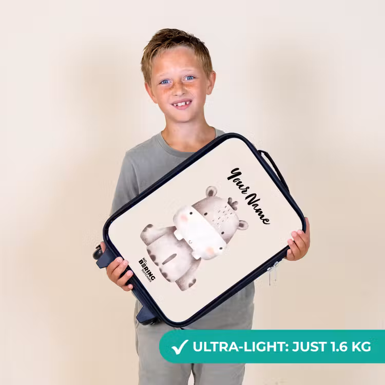 Nigel Nijlpaard Kinderkoffer - Zwart klein -sfeer4_UK