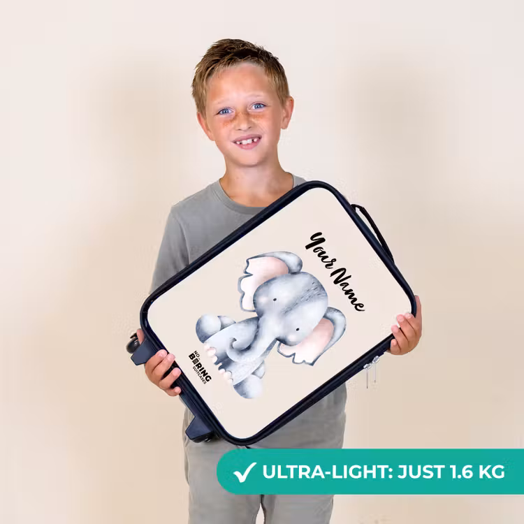 Oane Olifant Kinderkoffer - Zwart klein -sfeer4_UK