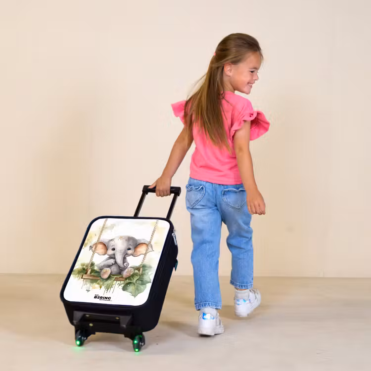 Onno olifant Kinderkoffer - Zwart klein -sfeer1