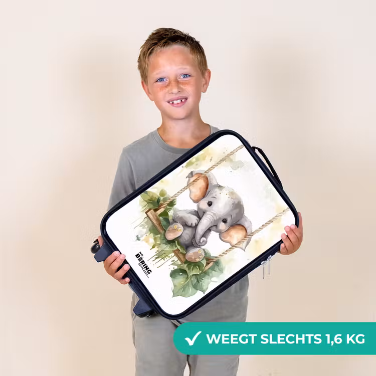 Onno olifant Kinderkoffer - Zwart klein -sfeer4_NL