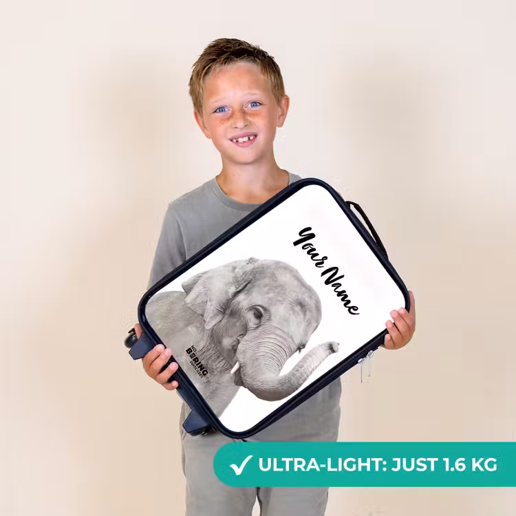 Oscar Olifant Kinderkoffer - Zwart klein -sfeer4_UK