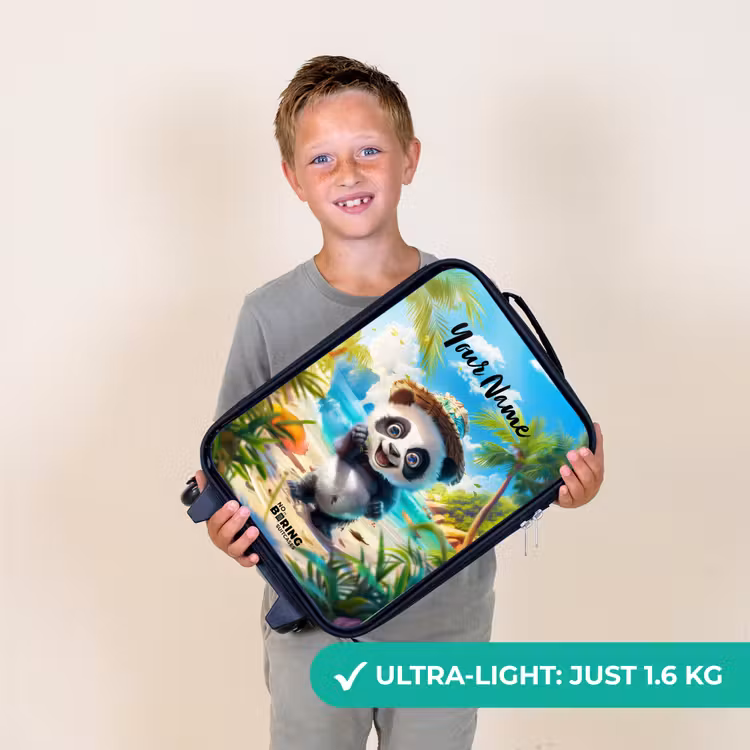 Pablo panda Kinderkoffer - Zwart klein -sfeer4_UK