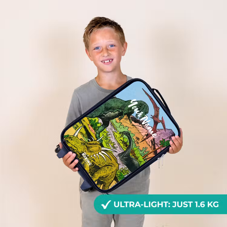 Feest in Dinosaurusland Kinderkoffer - Zwart klein -sfeer4_UK