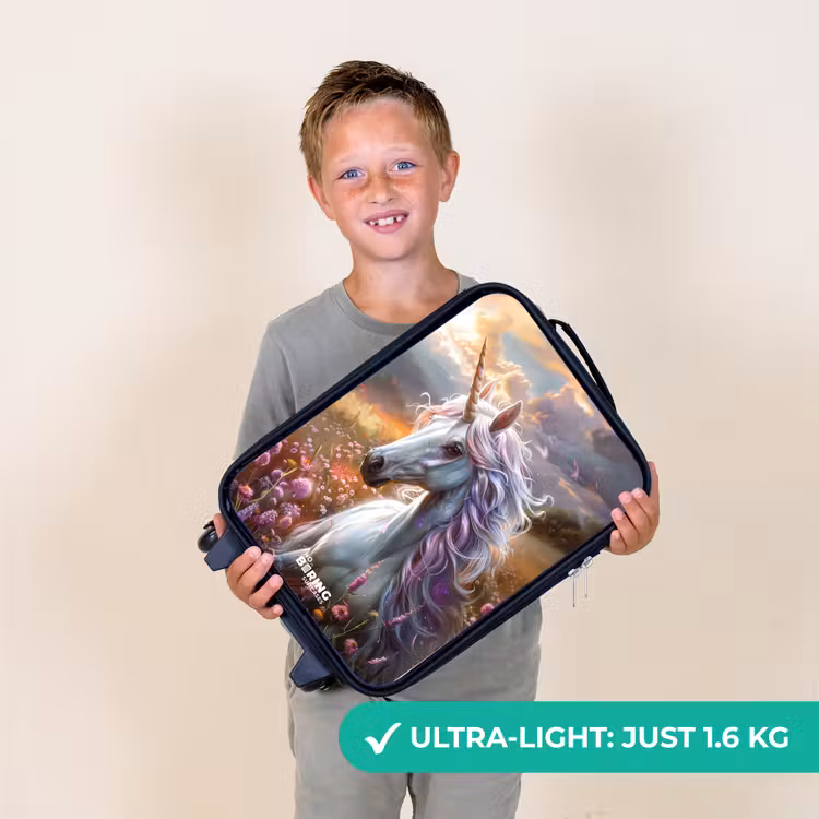 Pastel parelhoorn Kinderkoffer - Zwart klein -sfeer4_UK
