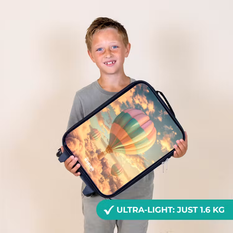 Pastel skyliner Kinderkoffer - Zwart klein -sfeer4_UK
