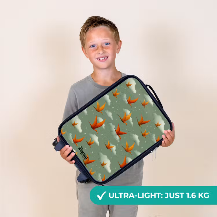 Patroon - Dino - Pterosaurussen Kinderkoffer - Zwart klein -sfeer4_UK