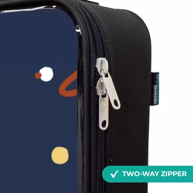 Patroon van planeten Kinderkoffer - Zwart klein -rits_UK