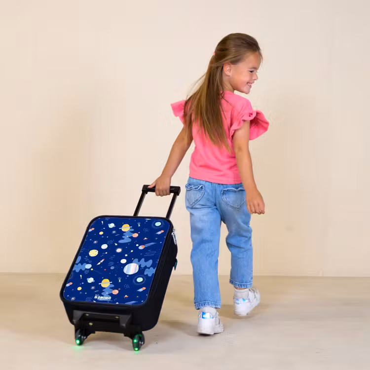 Patroon van planeten op een donkere achtergrond Kinderkoffer - Zwart klein -sfeer1