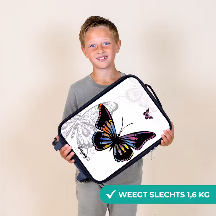 Petal papillon Kinderkoffer - Zwart klein -sfeer4_NL