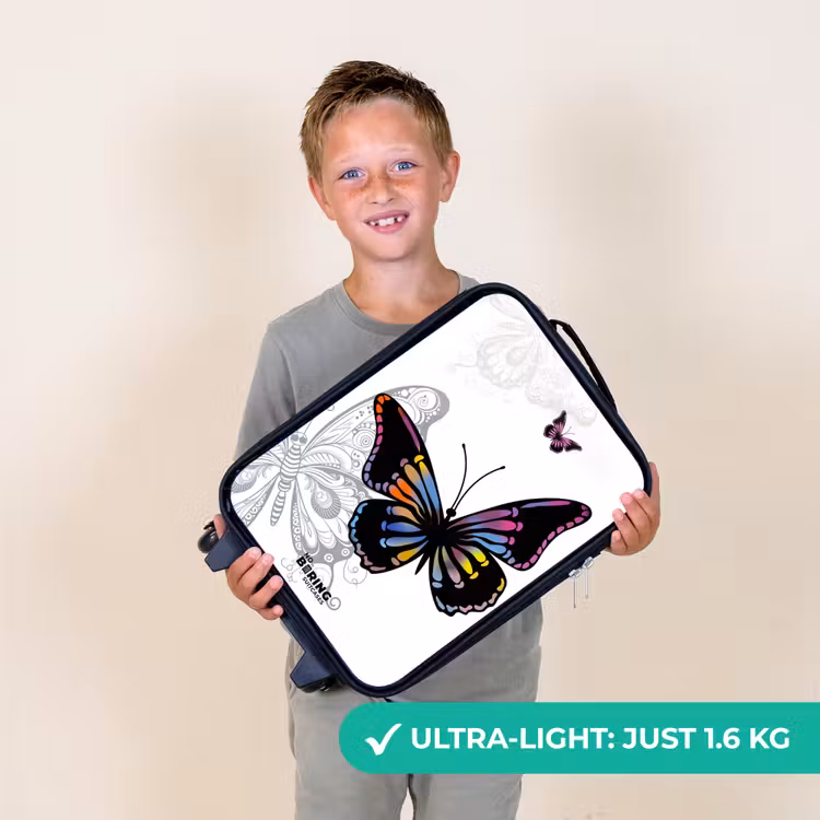 Petal papillon Kinderkoffer - Zwart klein -sfeer4_UK