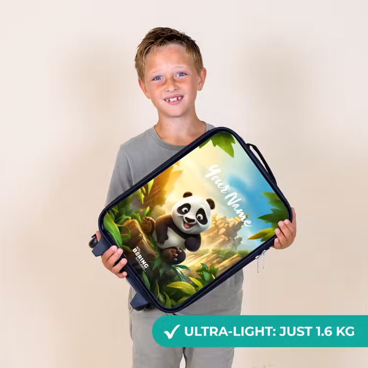 Peter Panda Kinderkoffer - Zwart klein -sfeer4_UK