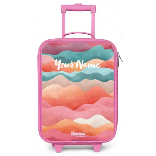 Abstracte golven Kinderkoffer - Roze klein -zz3dotto