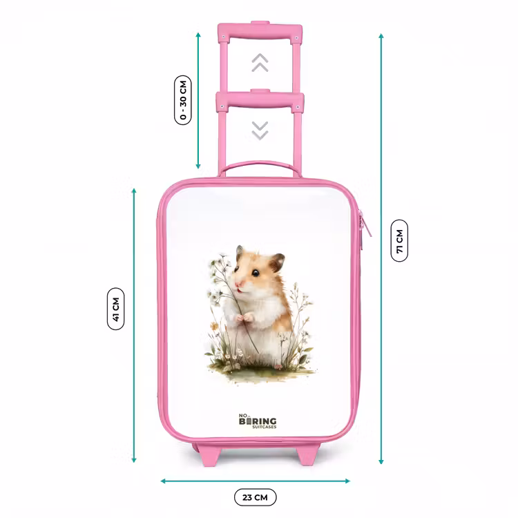 Dier - Natuur - Hamster Kinderkoffer - Roze klein -productfoto_formaten