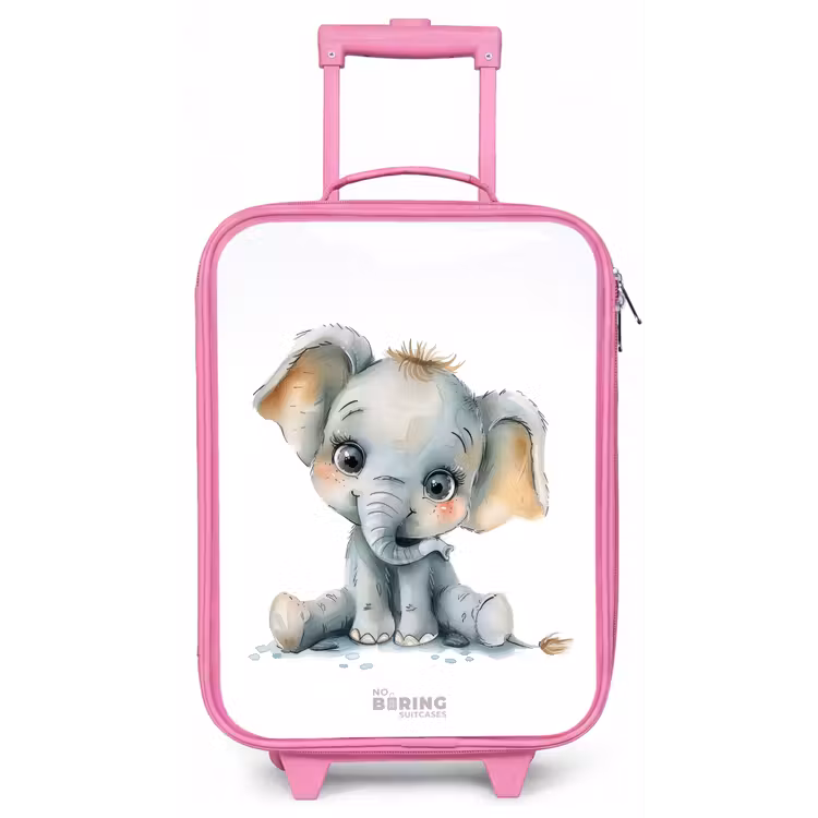 Baby olifant Kinderkoffer - Roze klein -zz3dotto