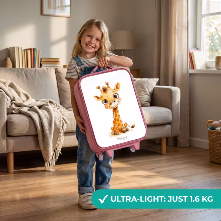 Baby giraffe Kinderkoffer - Roze klein -sfeer2_EN
