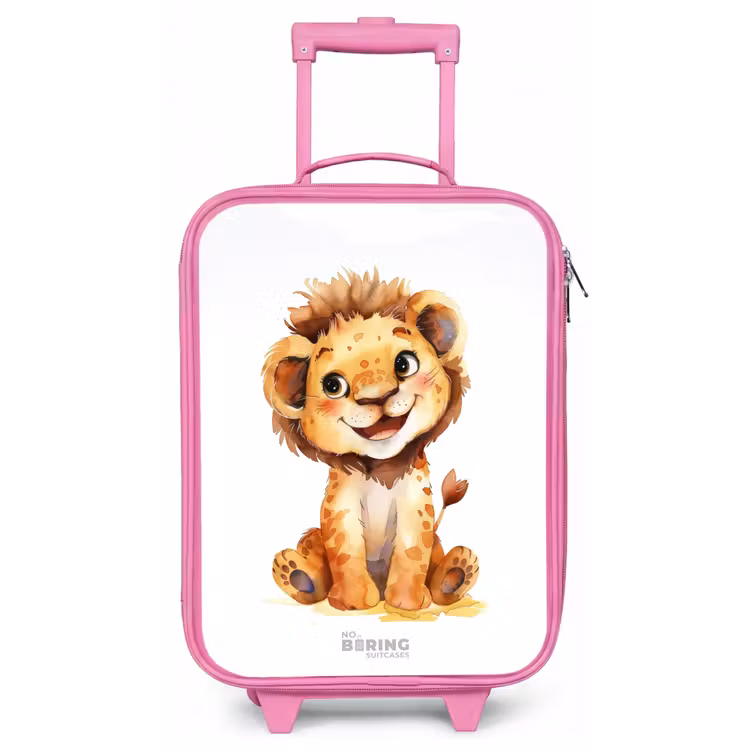 Baby leeuw Kinderkoffer - Roze klein -zz3dotto