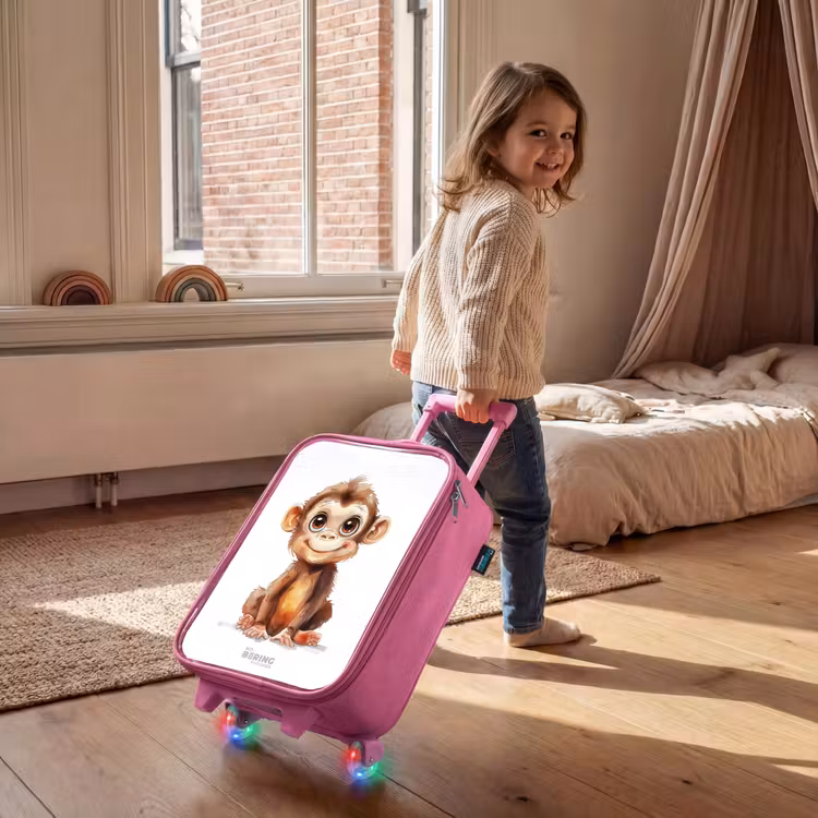 Baby aap Kinderkoffer - Roze klein -sfeer1