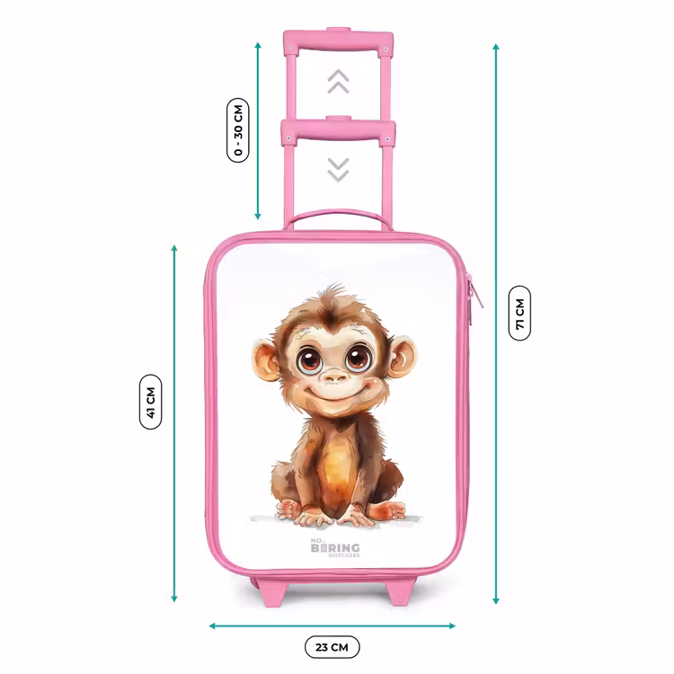 Baby aap Kinderkoffer - Roze klein -productfoto_formaten