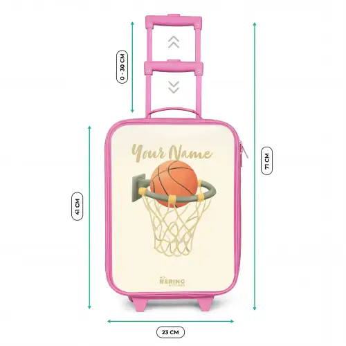 Basketbal in neutrale kleuren Kinderkoffer - Roze klein -productfoto_formaten