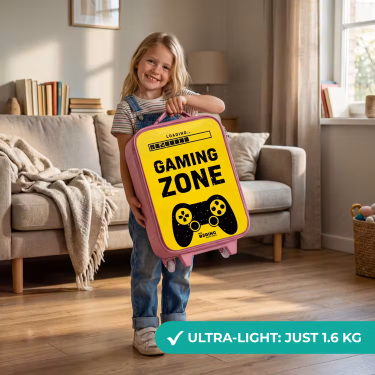 Zwart-geel met gaming zone Kinderkoffer - Roze klein -sfeer2_EN