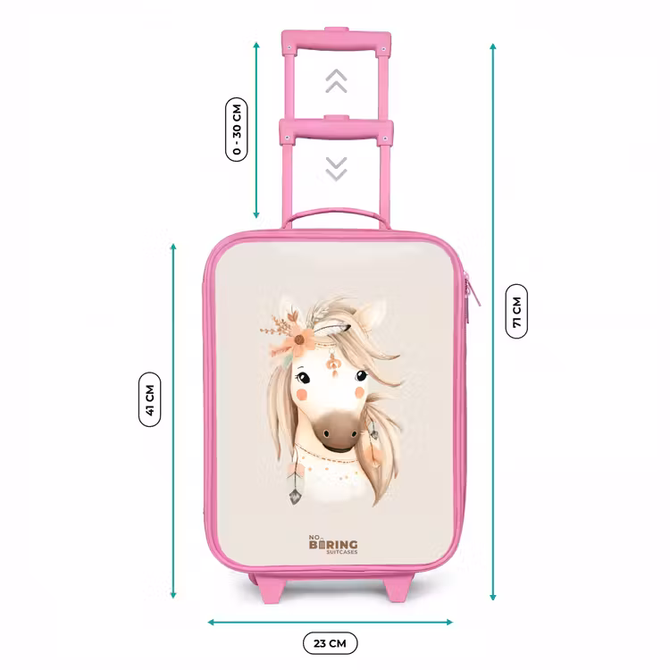 Bohemian paard in pastel kleuren Kinderkoffer - Roze klein -productfoto_formaten