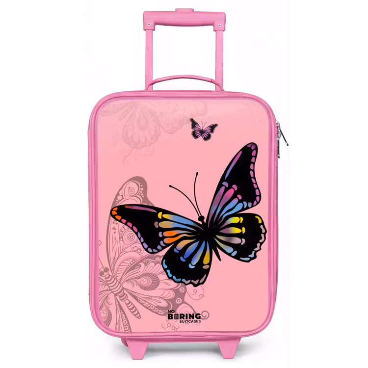 Bubblegum butterfly Kinderkoffer - Roze klein -zz3dotto