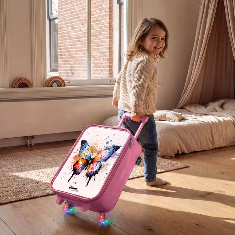 Vlinderexplosie Kinderkoffer - Roze klein -sfeer1