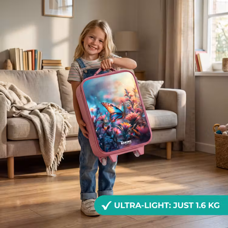 Vlinder flowers Kinderkoffer - Roze klein -sfeer2_EN
