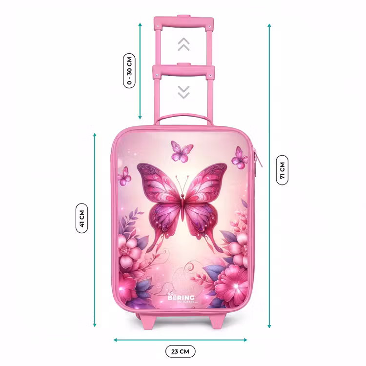Vlindervallei Kinderkoffer - Roze klein -productfoto_formaten